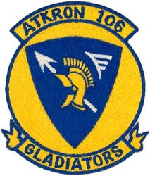 Attack Squadron 106 (VA-106)
VA-106 "Gladiators" 
1958-1969
Douglas A4D-2; A-4C; A-4E; A-4B; A-4C Skyhawk
