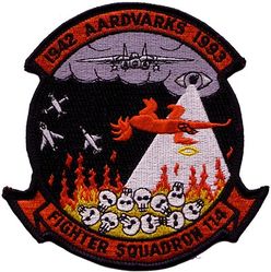 Fighter Squadron 114 (VF-114) Deactivation
Established as Bombing-Fighting Squadron NINETEEN (VBF-19) on 21 Jan 1945. Redesignated Fighter Squadron TWO ZERO A (VF-20A) on 15 Nov 1946; Fighter Squadron ONE HUNDRED NINTY TWO (VF-192) on 24 Aug 1948; Fighter Squadron ONE HUNDRED FOURTEEN (VF-114) "Aardvarks" on 15 Feb 1950. Disestablished on 30 Apr 1993. 

McDonnell Douglas F-4B/J Phantom II, 1961-1975
Grumman F-14A Tomcat, 1975-1993

Insignia. Executioneers, 1950-1962; Bellerophon and Pegasus approved 
on 20 Jun 1962.

Deployments.
13 Sep 1962-2 Apr 1963	USS Kitty Hawk	(CVA-63) CVG-11, F4H-1, WestPac	
17 Oct 1963-20 Jul 1964	USS Kitty Hawk	(CVA-63) CVW-11, F-4B, WestPac/ Vietnam
19 Oct 1965-13 Jun 1966 USS Kitty Hawk (CVA-63) CVW-11, F-4B, WestPac/ Vietnam
5 Nov 1966-19 Jun 1967	USS Kitty Hawk (CVA-63) CVW-11, F-4B, WestPac/ Vietnam
18 Nov 1967-28 Jun 1968 USS Kitty Hawk (CVA-63) CVW-11, F-4B, WestPac/ Vietnam
30 Dec 1968-4 Sep 1969	USS Kitty Hawk (CVA-63) CVW-11, F-4B,	WestPac/ Vietnam
6 Nov 1970-17 Jul 1971 USS Kitty Hawk (CVA-63) CVW-11, F-4J, WestPac/ Vietnam
17 Feb 1972-28 Nov 1972 USS Kitty Hawk (CVA-63) CVW-11, F-4J, WestPac/ Vietnam
23 Nov 1973-9 Jul 1974 USS Kitty Hawk (CVA-63) CVW-11, F-4J, WestPac/ Indian Ocean
21 May 1975-15 Dec 1975 USS Kitty Hawk (CVA-63) CVW-11, F-4J, WestPac	
25 Oct 1977-15 May 1978 USS Kitty Hawk (CV-63) CVW-11, F-14A, WestPac	
13 Mar 1979-22 Sep 1979 USS America (CV-66) CVW-11, F-14A, Mediterranean 
14 Apr 1981-12 Nov 1981 USS America (CV-66) CVW-11, F-14A,	Mediterranean/Indian Ocean
1 Sep 1982-28 Apr 1983	USS Enterprise (CVN-65) CVW-11, F-14A	, NorPac/WestPac
30 May 1984-20 Dec 1984 USS Enterprise (CVN-65) CVW-11, F-14A, NorPac/WestPac/Indian Ocean
15 Jan 1986-12 Aug 1986 USS Enterprise (CVN-65) CVW-11, F-14A, Around-the-World	
25 Oct 1987-24 Nov 1987 USS Enterprise (CVN-65) CVW-11, F-14A, NorPac	
5 Jan 1988-3 Jul 1988 USS Enterprise (CVN-65) CVW-11, F-14A, NorPac/WestPac/Indian Ocean
17 Sep 1989-16 Mar 1990 USS Enterprise (CVN-65) CVW-11, F-14A, Around-the-World	
24 Sep 1990-20 Nov 1990 USS Abraham Lincoln (CVN-72) CVW-11, F-14A, Norfolk to Alameda
28 May 1991-25 Nov 1991 USS Abraham Lincoln	(CVN-72) CVW-11, F-14A, WestPac/Indian Ocean/Arabian Gulf
