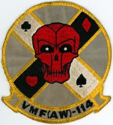 Marine All-Weather Fighter Squadron 114 (VMF(AW)-114)
VMF(AW)-114 "Death Dealers"
1957  
F-4D-1 Skyray
