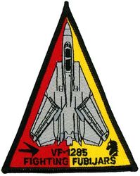 Fighter Squadron 1285 (VF-1285) F-14 Tomcat
VF-1285 "Fighting Fubijars" 
CNO direction was issued to establish VF-1285 as a SAU for support of West Coast Fleet F-14 fighter squadrons  whose mission was to provide ground, simulator and flight training for Reserve aircrews and maintenance training to Reserve enlisted personnel in order to provide combat-ready personnel to augment fleet squadrons during mobilization. VF-1285 flew VF-301 & VF-302 assets. Disestablished Sep 1994. 
Translation: FUBIJAR = F__K YOU BUDDY I'M JUST A RESERVIST 
