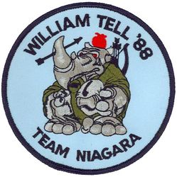 136th Fighter-Interceptor Squadron WILLIAM TELL Competition 1988 REPRO
Originals are old US style made.
