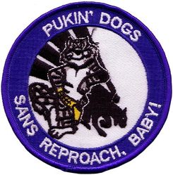 Fighter Squadron 143 (VF-143) F-14 Tomcat
Established as Fighter Squadron EIGHT SEVEN THREE (VF-871) in 1949 and called to active duty on 20 Jul 1950. Redesignated Fighter Squadron ONE TWO THREE (VF-123) “Blue Racers” on 4 Feb 1953, Fighter Squadron FIVE THREE (VF-53) on 15 Apr 1958; Fighter Squadron ONE FORTY THREE (VF-143) (2nd) on 20 Jun 1963; Strike Fighter Squadron ONE FORTY THREE on 27 Apr 2005-.

Grumman F-14A/B Tomcat, 1975-2005

