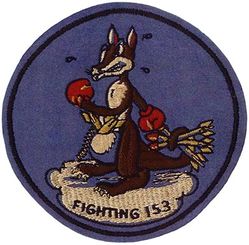 Fighter Squadron 153 (VF-153) (1st)
Established as Fighter Squadron ONE HUNDRED FIFTY THREE (VF-153) (1st) "Fighting Kangaroos" on 26 Mar 1945. Redesignated Fighter Squadron FIFTEEN A (VF-15A) on 15 Nov 1946; Fighter Squadron ONE HUNDRED FIFTY ONE (VF-151) on 15 Jul 1948; Fighter Squadron ONE HUNDRED NINETY TWO (VF-192) on 15 Feb 1950; Attack Squadron ONE HUNDRED NINETY TWO (VA-192) on 15 Mar 1956; Strike Fighter Squadron ONE HUN DRED NINETY TWO (VFA-192) on 10 Jan 1986-.

Grumman F6F-3/5 Hellcat, 1945-1947

Insignia was approved by CNO on 11 Oct 1945.


