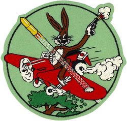 158th Liaison Squadron 
Constituted 158th Liaison Squadron on 23 Feb 1944. Activated on 1 Mar 1944. Inactivated on 31 Mar 1946. Activated on 25 Oct 1946. Inactivated on 1 Apr 1949

Insignia approved on 16 Dec 1944, USA made, embroidered on wool.  

Stations: Raleigh-Durham AAFld, NC, 1 Mar-16 Nov 1944; Nantwich, England, 13 Dec 1944-21 Jan 1945; Somme-Suippe, France, 4 Feb 1945; Celles (near Houyet), Belgium, 16 Feb 1945; Ahrweiler, Germany, 17 Apr 1945; Orly, France, 22 Jul 194.5; Villacoublay, France, 18 Nov 1945; Bolling Field, DC, 15 Feb-31 Mar 1946. Nagoya, Japan, 25 Oct 1946-1 Apr 1949.


