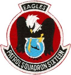 Patrol Squadron 16
VP-16 "Eagles"
1961-1968
Established as VP-906 in May 1946; VP-ML-56 on 15 Nov 1946; VP-741 in Feb 1950; VP-16 (3rd VP-16) on
4 Feb 1953-.
Lockheed P2V-5F/SP-2E Neptune
Lockheed P-3A Orion
