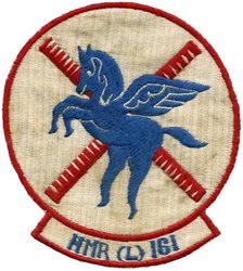Marine Helicopter Transport Squadron (Light) 161 (HMR(L)-161)
Established as Marine Helicopter Transport Squadron 161 (HMR-161) on 15 Jan 1951; Redesignated Marine Helicopter Squadron-Light 161 (HMR(L)-161) on 31 Dec 1956; Medium Helicopter Squadron 161 (HMM-161) on 1 Feb 1962; Marine Medium Tiltrotor Squadron 161 (VMM-161) on 8 Oct 2009-.

Sikorsky HRS-1 (CH-19E) Chickasaw
Sikorsky H-34 Seahorse

Translation: EQUITATUS CAELI = Cavalry from the Sky

