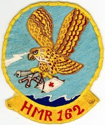 Marine Helicopter Transport Squadron 162 (HMR-162) 
Activated as Marine Helicopter Transport Squadron 162 (HMR-162) "Golden Eagles" was activated on 30 Jun 1951. Redesignated Marine Helicopter Squadron-Light (HMR(L)-162) on 31 Dec 1956; Marine Medium Helicopter Squadron 162 (HMM-162) on 1 Feb 1962. Deactivated on 9 Dec 2005. Reactivated as Marine Medium Tiltrotor Squadron 162 (VMM-162) on 31 Aug 2006-.

Sikorsky HRS-1/3 Chickasaw, 1951-1958
Sikorsky UH-34D Seahorse, 1958-1967
Boeing/Vertol CH-46D/E/F Sea Knight, 1967-2005
MV-22 Osprey, 2006-.

