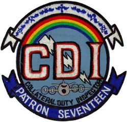 Patrol Squadron 17 Collateral Duty Inspector
VP-17 "White Lightnings"
1989-1993 
Established as VP-916 on 1 Jul 1946; VP-ML-66
on 15 Nov 1946; VP-772 in Feb 1950; VP-17 (3rd VP-17) on 4 Feb 1953; VA-HM-10 on 1 July 1956; VP-17
on 1 Jul 1959-31 Mar 1995.
Lockheed P-3C Orion
