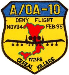 172d Fighter Squadron A/OA-10 Operation DENY FLIGHT 1994-1995
