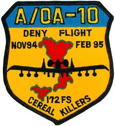 172d Fighter Squadron A/OA-10 Operation DENY FLIGHT 1994-1995
