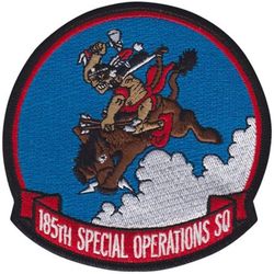 185th Special Operations Squadron Morale 
Constituted as the 620th Bombardment Squadron (Dive) on 25 Jan 1943. Activated on 4 Feb 1943. Redesignated 506th Fighter-Bomber Squadron on 10 Aug 1943. Redesignated 506th Fighter Squadron on 30 May 1944. Inactivated on 9 Nov 1945. Redesignated 185th Fighter Squadron, and allotted to the National Guard on 24 May 1946. Organized on 18 Feb 1947. Extended federal recognition on 18 Dec 1947. Redesignated 185th Tactical Reconnaissance Squadron on 1 Feb 1951; 185th Fighter-Bomber Squadron on 1 Jan 1953; 185th Fighter-Interceptor Squadron 1 Jul 1955; 185th Air Transport Squadron, Heavy c. 1 Apr 1961; 185th Military Airlift Squadron on 1 Jan 1966; Redesignated 185th Tactical Airlift Squadron on 10 Dec 1974; 185th Airlift Squadron c. 16 May 1992; 185th Air Refueling Squadron on 1 Oct 2008; 185th Special Operations Squadron on 1 Oct 2015-.
