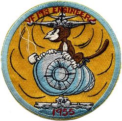Fighter Squadron 193 (VF-193) Engine Shop Western Pacific Cruise 1955 
Established as Fighter Squadron ONE HUNDRED NINETY THREE (VF-193) “Ghostriders” on 24 Aug 1948. Redesignated Fighter Squadron ONE HUNDRED FORTY TWO (VF-142) on 15 Oct 1965. Disestablished on 1 Apr 1994.  
Insignia changed to yellow, probably in 1963 when the squadron received F-4s. 
Aircraft: Grumman F8F-2 Bearcat; Vought F4U-4 Corsair; McDonnell F2H-3 Banshee; McDonnell F3H-2/3 Demon
Deployment: 
2 Mar-21 Sep 1955 USS Oriskany (CVA-34) CVG-19, McDonnell F2H-3 Banshee 
