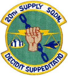 20th Supply Squadron
Translation: DECIDIT SUPPEDITATIO = A Sufficient Supply Destroys
