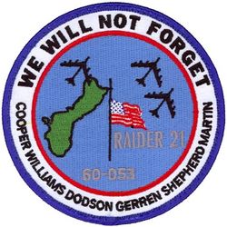 20th Bomb Squadron RAIDER 21 Tribute
Tribute to B-52H Stratofortress 60-053, named "Louisiana Fire" call sign RAIDER 21 which crashed into the Pacific Ocean 30 nautical miles northwest of Apra Harbor, Guam, after taking off from Andersen AFB, Guam on 21 July 2008 with loos of all crew. 
