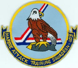 Marine Attack Training Squadron 203 (VMAT-203)
VMAT-203 "Hawks"
1970's 1st Design
A-4M; TA-4J Skyhawk
