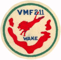 Marine Fighter Squadron 211 (VMF-211)
Activated as Marine Fighting Squadron 4 (VF-4M) on 1 Jan 1937. Redesignated Marine Fighting Squadron 2 (VMF-2) on 1 Jul 1937;  Marine Fighting Squadron 211 (VMF-211) "AVENGERS" on 1 Jul 1941; Marine Attack Squadron 211 (VMA-211) in 1952; Marine Fighter Attack Squadron 211 (VMFA-211) on 30 Jun 2016-.

Grumman F4F-3 Wildcat, 1942-1943
Vought F4U-1/1D Corsair, 1943-1952
on wool
