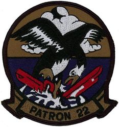 Patrol Squadron 22 (VP-22) (3rd)  Heritage  
Established as Bombing Squadron ONE HUNDRED TWO (VB-102) on 15 Feb 1943. Redesignated Patrol Bombing Squadron ONE HUNDRED TWO (VPB-102) on 1 Oct 1944; Redesignated Patrol Squadron ONE HUNDRED TWO (VP-102) on 15 May 1946; Heavy Patrol Squadron (Landplane) TWO (VP-HL-2) on 15 Nov 1946; Patrol Squadron TWENTY TWO (VP-22) (3rd) "Blue Geese" on 1 Sep 1948. Disestablished on 31 Mar 1994.

Lockheed P-3C UIIIR  Orion

Insignia (4th) approved on 13 Mar 1961.


