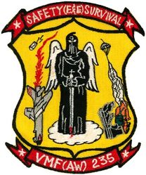 Marine All Weather Fighter Squadron 235 (VMF(AW)-235) Safty & Survival
VMF(AW)-235 "Death Angels"
1962
F8U-2N; F8U-2NE Crusader
