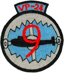 Patrol Squadron 24 (VP-24) Crew 9
Established as Bombing Squadron ONE HUNDRED FOUR (VB-104) on 10 Apr 1943. Redesignated Patrol Bombing Squadron ONE HUNDRED FOUR (VPB-104) on 1 Oct 1944; Patrol Squadron ONE HUNDRED FOUR (VP-104) on 15 May 1946; Redesignated Heavy Patrol Squadron (Landplane) FOUR (VP-HL-4) on 15 Nov 1946; Patrol Squadron TWENTY FOUR (VP-24) (3rd) “Batmen” on 1 Sep 1948; Attack Mining Squadron THIRTEEN (VA-HM-13) on 1 Jul 1956; Redesignated Patrol Squadron TWENTY FOUR (VP-24) on 1 Jul 1959. Disestablished on 30 Apr 1995.

Lockheed P2V-7S/SP-2H Neptune
Lockheed P-3B Orion


