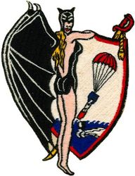 Patrol Squadron 24 (VP-24) 
Established as Bombing Squadron ONE HUNDRED FOUR (VB-104) on 10 Apr 1943. Redesignated Patrol Bombing Squadron ONE HUNDRED FOUR (VPB-104) on 1 Oct 1944; Patrol Squadron ONE HUNDRED FOUR (VP-104) on 15 May 1946; Redesignated Heavy Patrol Squadron (Landplane) FOUR (VP-HL-4) on 15 Nov 1946; Patrol Squadron TWENTY FOUR (VP-24) (3rd) “Batmen” on 1 Sep 1948; Attack Mining Squadron THIRTEEN (VA-HM-13) on 1 Jul 1956; Redesignated Patrol Squadron TWENTY FOUR (VP-24) on 1 Jul 1959. Disestablished on 30 Apr 1995.

Lockheed P2V-5/6M/5F/7S (SP-2H) Neptune

Insignia approved on 23 Jan 1951.
Japanese made.


