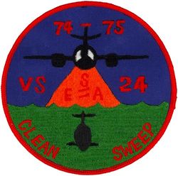 Air Anti-Submarine Squadron 24 (VS-24) Morale
Established as Bomber Squadron SEVENTEEN (VB-17) on 1 Jan 1943. Redesignated Attack Squadron FIVE B (VA-5B) on 15 Nov 1946; Attack Squadron SIXTY FOUR (VA-64) on 1 Sep 1948; Composite Squadron TWENTY FOUR on 8 Apr 1949; Air Anti-Submarine Squadron TWENTY FOUR (VS-24) on 20 Apr 1950. Disestablished on 1 Jun 1956. Reestablished on 25 May 1960. Disestablished on 31 Mar 2007.

Grumman S-2F/E/G Tracker  

