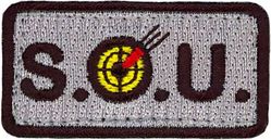26th Weapons Squadron Morale Pencil Pocket Tab
Constituted as 26 Pursuit Squadron (Interceptor) on 20 Nov 1940. Activated on 15 Jan 1941. Redesignated: 26 Pursuit Squadron (Fighter) on 12 Mar 1941; 26 Fighter Squadron (Twin Engine) on 15 May 1942; 26 Fighter Squadron on 1 Jun 1942. Inactivated on 13 Dec 1945. Activated on 15 Oct 1946. Redesignated: 26 Fighter Squadron, Jet-Propelled, on 19 Feb 1947; 26 Fighter Squadron, Jet, on 10 Aug 1948; 26 Fighter-Interceptor Squadron on 1 Feb 1950. Inactivated on 9 Apr 1959. Redesignated 26 Flying Training Squadron on 13 Dec 1989. Activated on 19 Jan 1990. Inactivated on 1 Oct 1992. Redesignated 26 Weapons Squadron on 18 Sep 2008. Activated on 30 Sep 2008.
S.O.U. = Sensor Operator University


