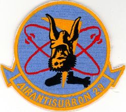 Air Anti-Submarine Squadron 29 (VS-29)
Established as Air Anti-Submarine Squadron TWENTY NINE (AIRASRON 29 or VS-29) "Dragonfires" on 1 Apr 1960; Sea Control Squadron TWENTY NINE (VS-29) on 1 Oct 1993. Disestablished on 17 Apr 2004.

VS-29 2nd insignia, used after the squadron transitioned to the S-3 in 1973.

Lockheed S-3A/B Viking, 1973-2004

