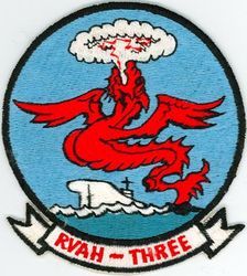 Reconnaissance Attack Squadron 3 (RVAH-3) 
Established as Heavy Attack Squadron Three (VAH-3) "Sea Dragons" on 15 Jun 1956. Redesignated: Reconnaissance Attack Squadron Three (RVAH-3) on 1 Jul 1964. Disestablished on 17 Aug 1979.

Douglas A3D-1/2 Skywarrior, 1955-79

