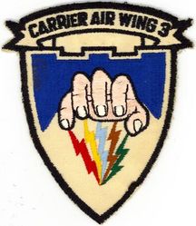 Carrier Air Wing 3 (CVW-3)
Established as Saratoga Air Group on 1 Jul 1938. Redesignated Carrier Air Group THREE (CVG-3) on 25 Sep 1943; Attack Carrier Air Group THREE (CVAG-3) on 15 Nov 1946; Carrier Air Group THREE (CVG-3) on 1 Sep 1948; Carrier Air Wing THREE (CVW-3) on 20 Dec 1963-.
