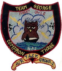 Composite Squadron 3 (VC-3) Detachment George 1951-1952
VC-3 "Blue Nemesis"
1951-1952
Established as VC-3 on 20 May 1949, VF(AW)-3 on 1 July 1956-2 May 1958.
Vought  F4U-5N Corsair
USS Valley Forge (CV-45) 
Air Task Group 1 
