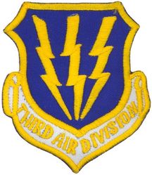 3d Air Division 
Lineage. Established as 3 Bombardment Division on 30 Aug 1943. Activated on 13 Sep 1943. Redesignated 3 Air Division on 1 Jan 1945. Inactivated on 21 Nov 1945. Organized on 23 Aug 1948. Discontinued on 1 May 1951. Redesignated 3 Air Division (Operational) on 8 Oct 1953. Activated on 25 Oct 1953. Inactivated on 1 Mar 1954. Redesignated 3 Air Division on 8 Jun 1954. Activated on 18 Jun 1954. Inactivated on 1 Apr 1970. Activated on 1 Jan 1975. Inactivated on 1 Apr 1992.

Japanese (Okinawa) made
