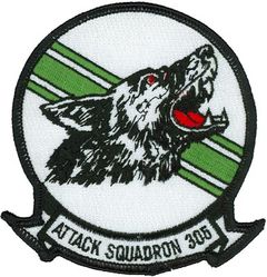 Attack Squadron 305 (VA-305)
VA-305 "Lobos"
1980's (2d insignia)
Established as VA-305 on 1 Jul 1970; VFA-305 on 1 Jan 1987-31 Dec 1994.
LTV A-7B Corsair
