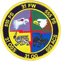 31st Fighter Wing Gaggle
Gaggle: 555th Fighter Squadron, 603rd Air Control Squadron, 31st Operations Support Squadron & 510th Fighter Squadron.  
