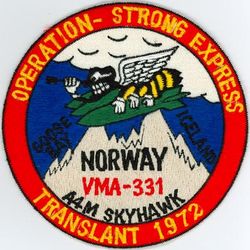Marine Attack Squadron 331 (VMA-331) Operation STRONG EXPRESS 1972
VMA-331 â€œBumblebeesâ€ 
1972
A-4M Skyhawk
