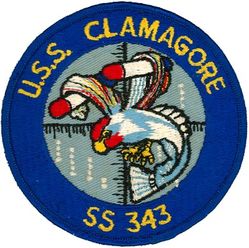 SS-343 USS CLAMAGORE
USS Clamagore (SS-343)
Class and type: Balao-class diesel-electric submarine
Builder: Electric Boat Company, Groton, Connecticut[1]
Laid down: 16 Mar 1944
Launched: 25 Feb 1945
Sponsored by: Miss M. J. Jacobs
Commissioned: 28 Jun 1945
Decommissioned: 12 Jun 1973
Struck: 27 Jun 1975
Status: Museum ship at Patriot's Point Naval & Maritime Museum, Charleston, SC since 1981.

