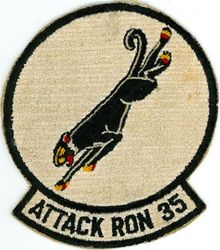 Attack Squadron 35 (VA-35) 
Established as Bombing Squadron THREE B (VB-3B) "Black Panthers" on 1 Jul 1934. Redesignated Bombing Squadron FOUR (VB-4) on 1 Jul 1937; Bombing Squadron THREE (VB-3) on 1 Jul 1939; Attack Squadron THREE A (VA-3A) on 15 Nov 1946; Attack Squadron THIRTY FOUR (VA34) on 7 Aug 1948; Attack Squadron THIRTY FIVE (VA35) on 15 Feb 1950. Disestablished on 31 Jan 1995. The second squadron to be assigned the VA-35 designation. 

Douglas AD-3; AD-4; AD-4B; AD-4L; AD-4N; AD-5; AD-6; A-IH Skyraider, 1950-1965
Grumman A-6A/B/C/E/KA-6D Intruder, 1965-1995



