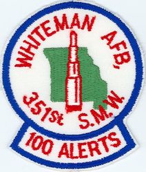 351st Strategic Missile Wing (ICBM-Minuteman) 100 Alerts
