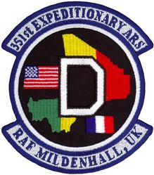 351st Expeditionary Air Refueling Squadron
Provided tanker support for French aircraft operating in Mali.
