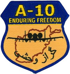 354th Expeditionary Fighter Squadron A-10 Operation  ENDURING FREEDOM
