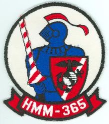 Marine Medium Helicopter Squadron 365 (HMM-365)
HMM-365 "Blue Knights"
1980's
Boeing CH-46E Sea Knight 
