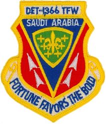 366th Tactical Fighter Wing Detachment 1
This patch was misprinted without the "1". It was then written in pen.
