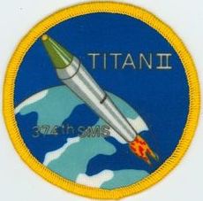 374th Strategic Missile Squadron (ICBM-Titan) Titan II
Printed patch.
