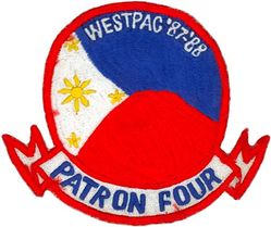 Patrol Squadron 4 (VP-4) CRUISE 1987-1988
VEstablished as Bombing Squadron ONE HUNDRED FORTY FOUR (VB-144) on 1 Jul 1943. Redesignated Patrol Bombing Squadron ONE HUNDRED FORTY FOUR (VPB-144) on 1 Oct 1944; Patrol Squadron ONE HUNDRED FORTY FOUR (VP-144) on 15 May 1946; Medium Patrol Squadron (Landplane) ONE HUNDRED FORTY FOUR (VP-ML-4) on 15 Nov 1946; Patrol Squadron FOUR (VP-4) "Skinny Dragons" on 1 Sep 1948-.
Lockheed P-3C UIIIR Orion
