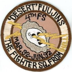 4th Fighter Squadron Operation DESERT STORM 1992
Keywords: desert