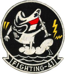 Fighter Squadron 41 (VF-41)
Established as Fighter Squadron SEVEN FIVE A (VF-75A) on 1 Jun 1945. Redesignated Fighter Squadron SEVEN FIVE (VF-75) on 1 Aug 1945; Fighter Squadron THREE B (VF-3B) on 15 Nov 1946; Fighter Squadron FOUR ONE (VF-41) on 1 Sep 1948. Disestablished on 8 Jun 1950. Reestablished on 1 Sep 1950. Redesignated Strike Fighter Squadron FOUR ONE (VFA-41) in Dec 2001-.

Vought F4U-4/5 Corsair, 1945-1953
McDonnell F2H-3 Banshee, 1953-1958
McDonnell F3H-2 Demon, 1958-1962
McDonnell Douglas F-4B/J/N Phantom II, 1962-1976
Grumman F-14-A Tomcat, 1976-2001


