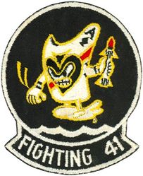 Fighter Squadron 41 (VF-41)
Established as Fighter Squadron SEVEN FIVE A (VF-75A) on 1 Jun 1945. Redesignated Fighter Squadron SEVEN FIVE (VF-75) on 1 Aug 1945; Fighter Squadron THREE B (VF-3B) on 15 Nov 1946; Fighter Squadron FOUR ONE (VF-41) on 1 Sep 1948. Disestablished on 8 Jun 1950. Reestablished on 1 Sep 1950. Redesignated Strike Fighter Squadron FOUR ONE (VFA-41) in Dec 2001-.

Vought F4U-4/5 Corsair, 1945-1953
McDonnell F2H-3 Banshee, 1953-1958
McDonnell F3H-2 Demon, 1958-1962
McDonnell Douglas F-4B/J/N Phantom II, 1962-1976
Grumman F-14-A Tomcat, 1976-2001


