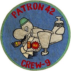 Patrol Squadron 42 (VP-42) Crew 9
Established as Patrol Squadron TWENTY TWO (VP-22) on 7 Apr 1944. Redesignated: Patrol Bombing Squadron TWENTY TWO (VPB-22) on 1 Oct 1944; Patrol Squadron TWENTY TWO (VP-22) on 15 May 1946; Medium Patrol Squadron (Seaplane) TWO (VP-MS-2) on 15 Nov 1946; Patrol Squadron FORTY TWO (VP-42) on 1 Sep 1948, the second squadron to be assigned the VP-42 designation. Disestablished on 26 Sep 1969.

Lockheed SP-2E/H Neptune

