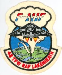 48th Tactical Fighter Wing F-111F 
On felt, UK made.
