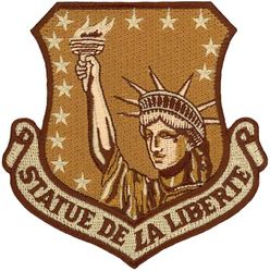 48th Fighter Wing 
Translation: STATUE DE LA LIBERTE = The Statue of Liberty
Keywords: desert