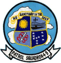 Patrol Squadron 49 (VP-49)
VP-49
1962-1994 
Established as VP-19 on 1 Feb 1944; VPB-19 on 1 Oct 1944; VP-19 on 15 May 1946; VP-MS-9 on 15 Nov 1946; VP-49 on 1 Sep 1948-1 Mar 1994.
Martin P5M-2/SP-5B Marlin
Lockheed P-3A/C Orion 
